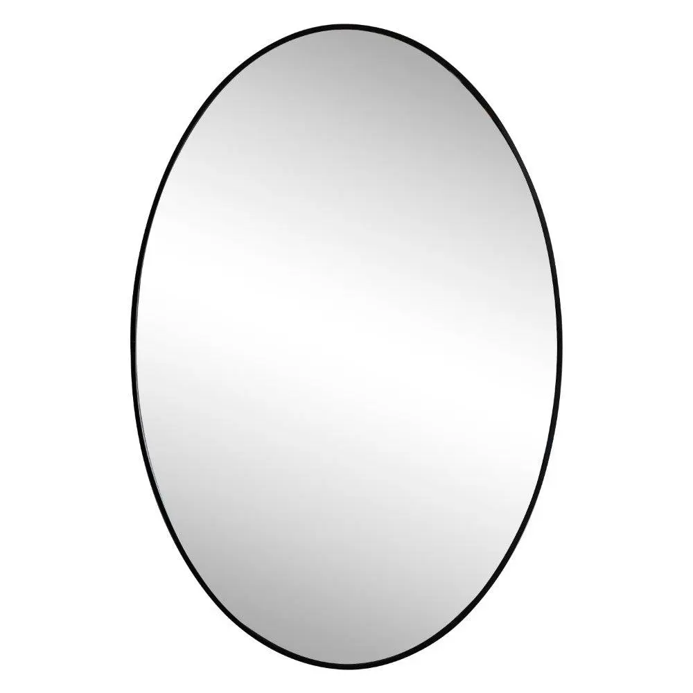 Ellipse 24 in. W x 36 in. H Medium Oval Aluminum Alloy Framed Wall Mounted Mirror