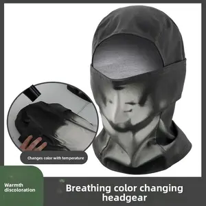 Temperature breathing color change headgear outdoor cycling mask gradual change color difference fashion headgear thermal induction mask