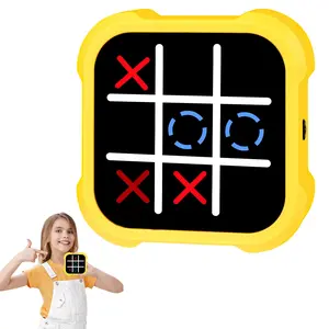 Tic Tac Toe Games for Kids: 4-in-1 Portable Sensory Puzzle Game – electronic toy for ages 6–12, suitable for travel, home, and school — Christmas or birthday gift for boys and girls
