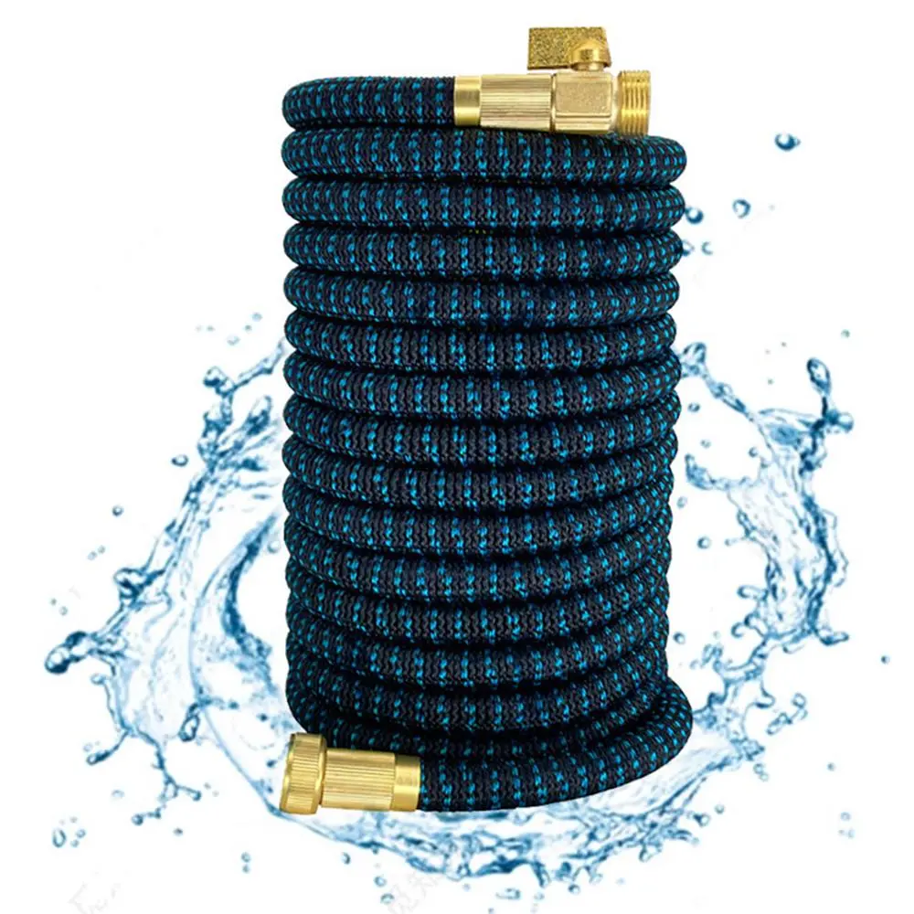 Garden Hose (1 Count), Outdoor Garden Hose, Expandable, Retractable, Kink-free Water Hose with 3/4'' Solid Brass Fitting Connectors for Yard Watering & Washing, Durable Gardening Flexible Hose, Expanding Garden Hoses, Portable Garden Hose