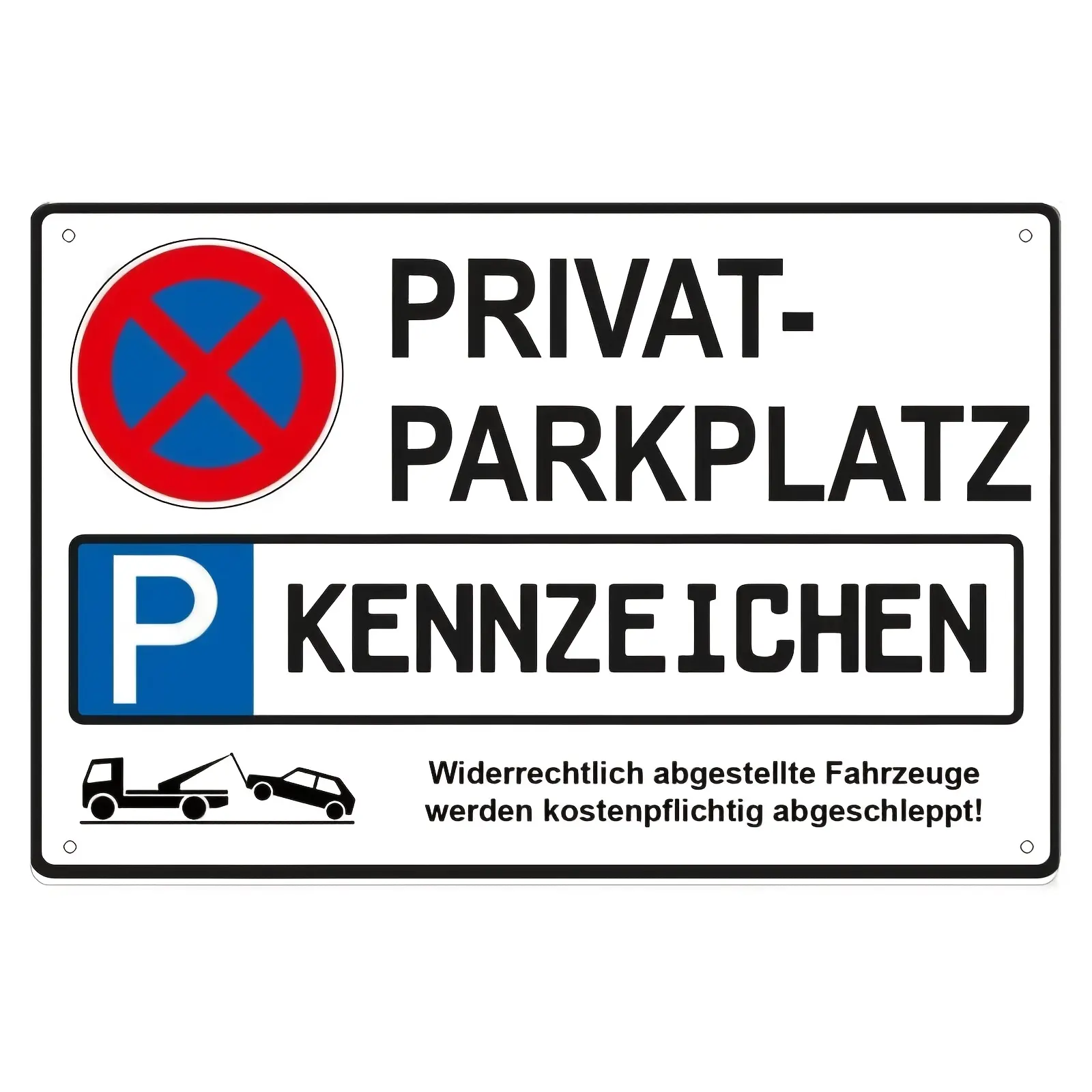 Customizable Metal Parking Sign - Personalize with Your Own Text, Available in Sky Blue, Ginger, Mixed, White, Pink, Black - 8x12 inches