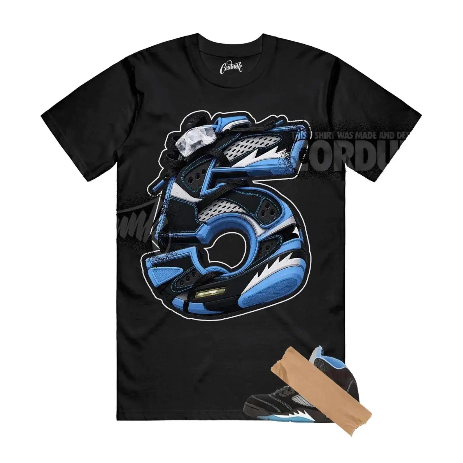 Number 5 Graphic Shirt To Match 5 Black Uni Blue White, 5 Black Uni Blue White Matching Shirt, 90s HipHop Unisex T-Shirt, Gift For Women and Men, Best Gift