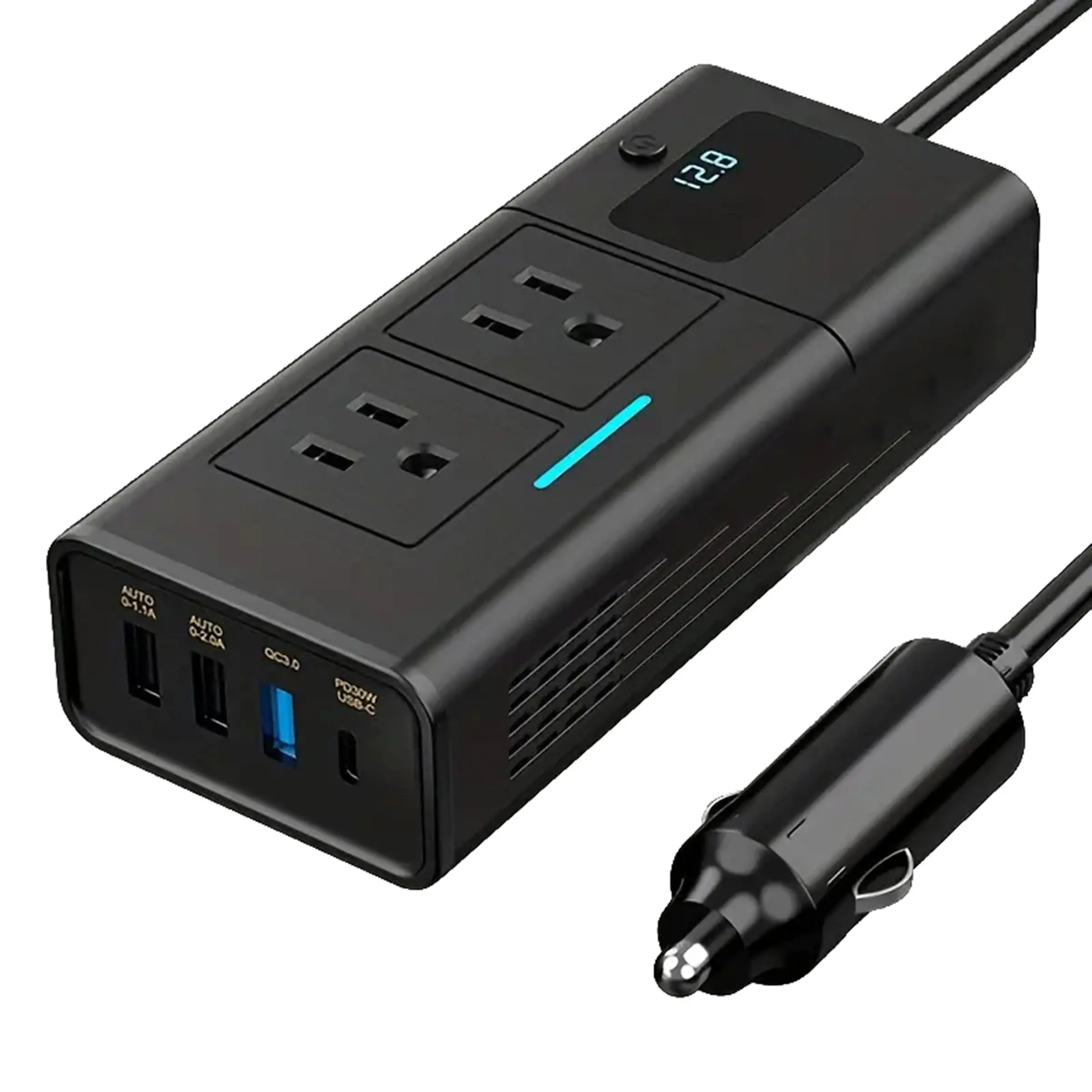 Car Power Inverter, 200W DC 12V to AC 110V Inverter, Car Charger Adapter, Fast Car Charger, Universal Vehicle Electrical Appliances, Car Gadgets, Electronic Accessories, Car Electronics, Car Essentials, Men Gifts