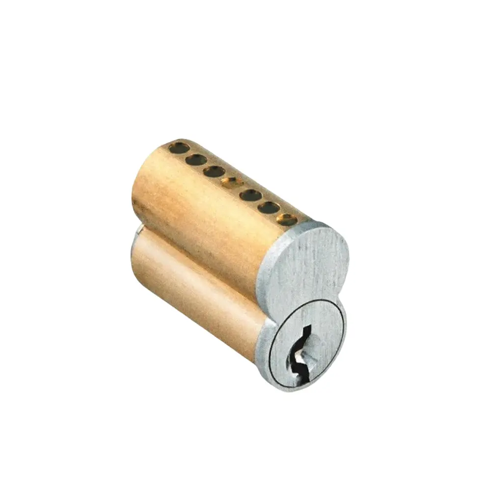 GMS SFIC Small Format Interchangeable Core Safety Lock - 6-Pin Uncombinated (No Pins), F Keyway, Satin Chrome Finish, High Quality Solid Brass Alternatives
