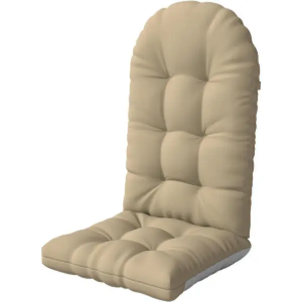 FOOWIN Set of 2 Adirondack Rocking Chair Cushions, 48.5×20.8×5.1 in Thick Padded Cushioning, High Back Patio Cushions with Ties, Waterproof UV-Protected Weatherproof for Indoor-Outdoor Use, Cushioning Rocking Chairs