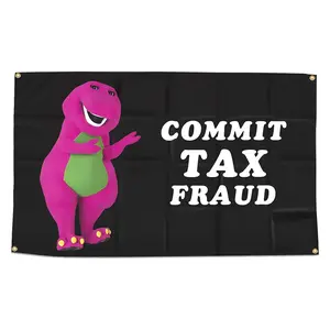 Commit Tax Fraud Funny Flag for Indoor Outdoor Wall Tapestry for Lawn Holiday Party Garden Yard Decor Banner