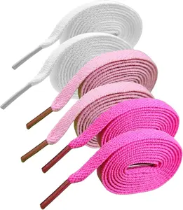 3 pairs of 5/16" wide flat shoelaces for  running sneakers Board shoes casual shoes sneakers boots laces