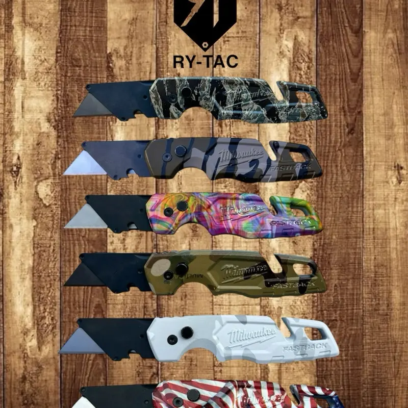 Custom coated Milwaukee fastback razor utility knife
