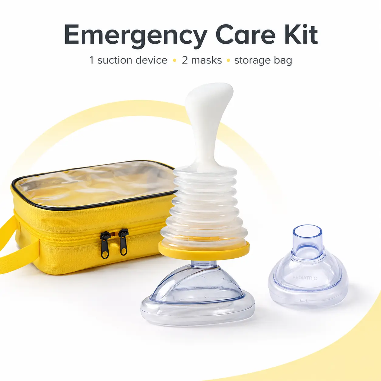 Portable Roadside Emergency Kit, Yellow Car Travel Preparedness Bag with Manual Tool,  Mask Attachments, Home Car Outdoor Storage Set