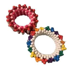 Carousel Kandi Cuff - Pony Bead Rave Bracelet