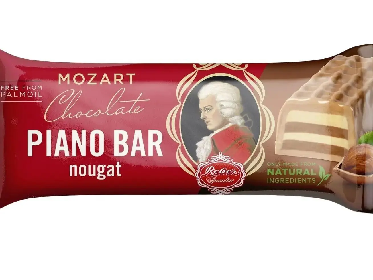 Mozart Piano Bar - Chocolate Nougat Bar - Imported from Austria - Holiday Chocolate