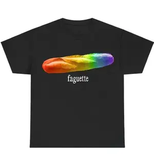 Faguette Pride shirt, Funny Pride French Gay Joke Unisex Tee, LGBT Baguette T-Shirt, Gift for Gay Friend, Stupid Meme Shirt