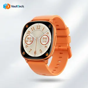HD17Air Ultra Slim Smart Watch AMOLED Full Touch Display IP68 Waterproof Music Control for Students Office Daily Wear