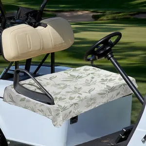 1pc Terylene Golf Seat Cover, Fresh Branches And Leaves Pattern Durable Polyester Material, Universal Fit for Golf Carts & Vehicles, Easy Installation, Long-Lasting Protection, Golf Accessories