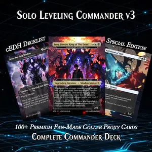 ️ SOLO LEVELING ANIME MTG PROXY COMMANDER DECK – PREMIUM COLLECTOR SET