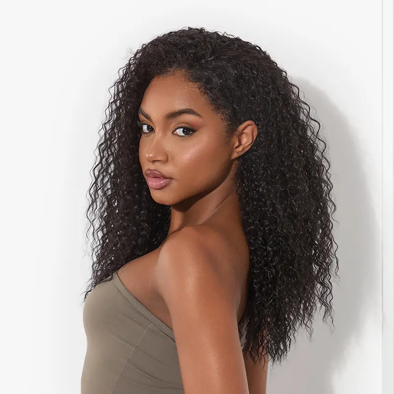 Frodio Veralux™ Blend Human Hair 3-in-1 Bouncy Curly Half Wig | Wigs for Black Women