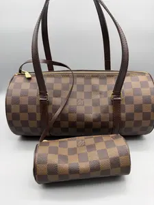 Pre-owned Coated Canvas Tote Bags Louis Vuitton Damier Ebene Papillon 30 Set w/Mini Papillon