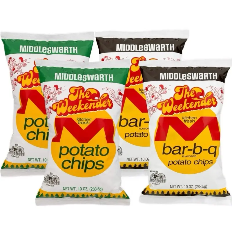 Middleswarth Potato Chips - The Weekender & Bar-B-Q Flavors - 9 oz Bags - Kitchen Fresh Snacks