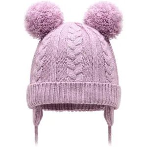 X-HDW16   Toddler Winter Hat with Earflap Scarf Hood Thick Warm Kids Skull Cap for Baby Girls Boys