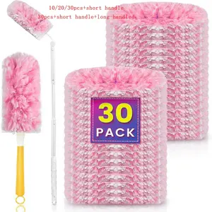 Duster set, 1 set of duster brushes, equipped with replacement brush heads and handle, suitable for cleaning in homes, cars, offices, dormitories, kitchens, and bathrooms, home cleaning products, cleaning supplies