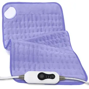 Electric Back Heating Pad Heat Therapy Pad Winter Essential Rapid Heating Pain Relief Dual-Use (Dry/Wet) Perfect Gift for Grandparents Three Heat Settings Auto Shut-Off Timer Overheat Protection Unisex Design Portable Local Warehouse Fleece with Heated Ma