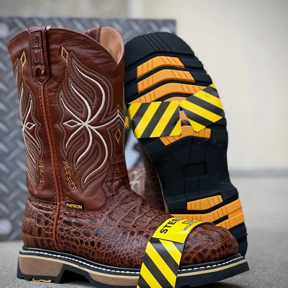 830 Nuca Shedron Steel Toe Square Dual Sole Oil Resistant Work Boots