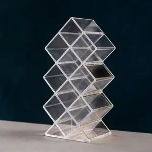 1 Piece, Cute Fish-Shaped Lipstick Holder Stand, 10 Spaces, Transparent Plastic Material, for Makeup, Perfume Storage, Multifunctional Storage, Desk Decor, Women Accessories