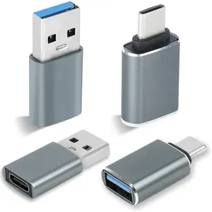 USB C OTG Adapter Set - [2X Type C Female to USB A Male + 2X USB C Male to A Female] - Compatible with  15/14/13/12 Pro Max, AirPods Pro 2,  Watch, iPad Pro,  S23/S22, PS5