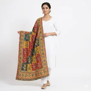 Pakistani Mirror Work Duppatta Colorful Embellished Fabric with Intricate Designs and Vibrant Patterns for Casual Womenswear
