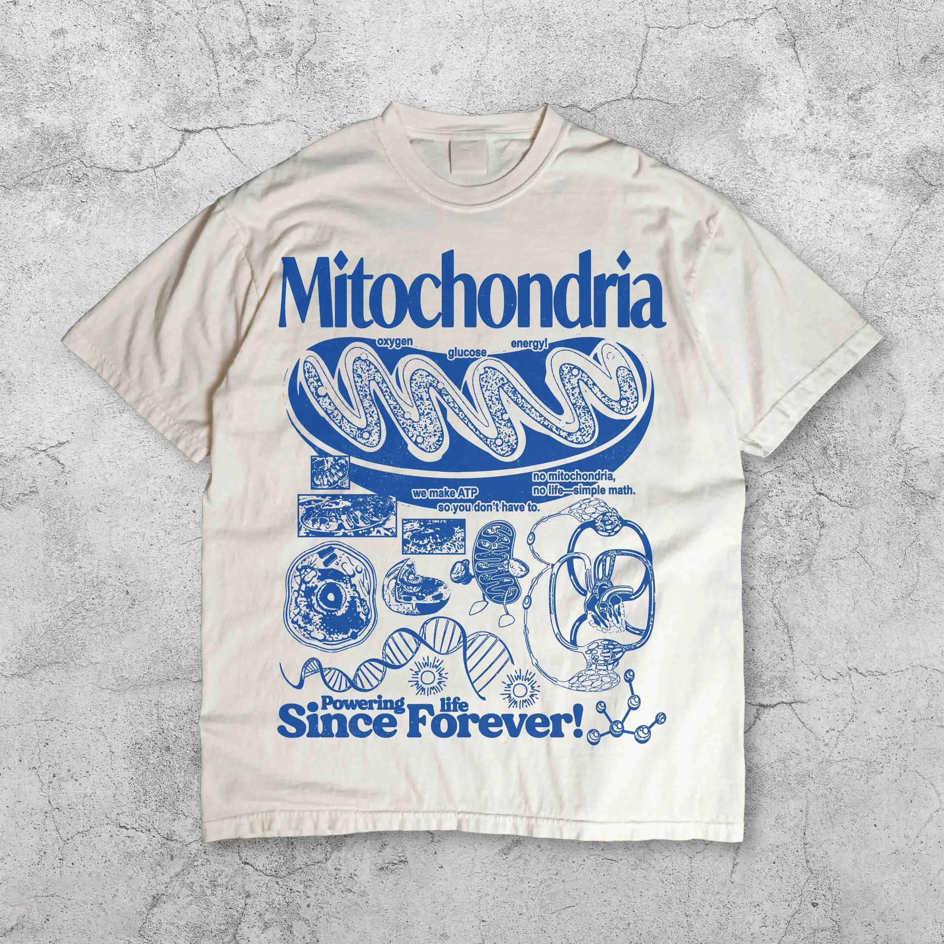 Mitochondria Vintage Science T-Shirt, Retro Biology Graphic Tee, 90s Academic Cell Diagram Shirt, Geek Lab Humor Top, STEM Learning Gift