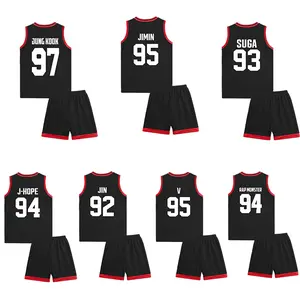 Returning in 2026 ARIRANG Sleeveless Jersey Shirt Shorts Set, BT21 Kpop Band Style Tank Featuring JIN 92 SUGA 93 RAP MONSTER 94 J-HOPE 94 JIMIN 95 V 95 JUNG KOOK 97, Athletic Tee Concert Outfit Youthn Shirt Short Sets summervibes
