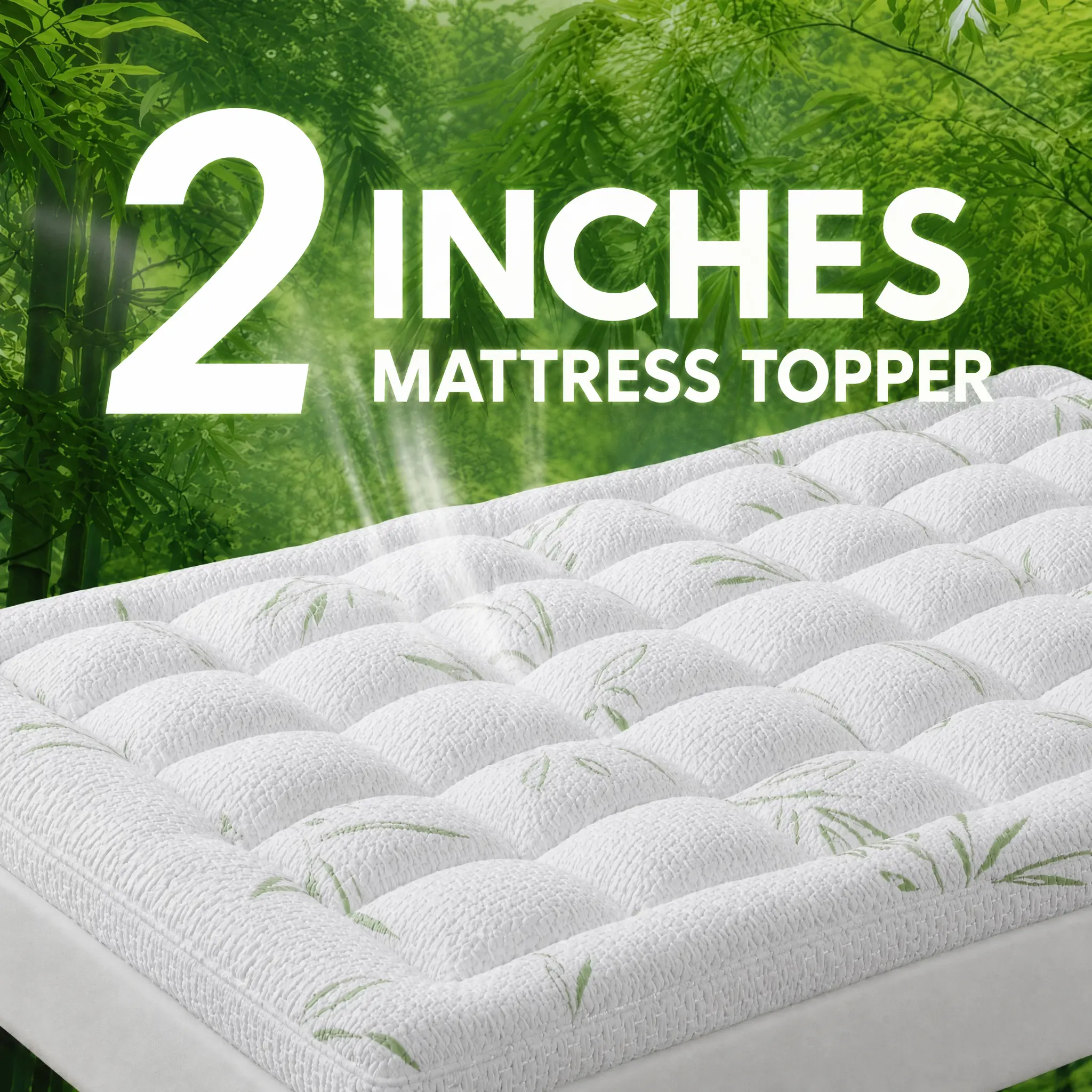 Cosybay Mattress Topper Twin/Full/Queen/King Size,Hotel Quality Mattress Pad for Back Pain, Mattress Cover for Side, Back, and Stomach Sleepers, Viscose Made from Bamboo Mattress pad, Quilted Fitted Mattress Cover #homeessentials #TikTokShopBackToSchool
