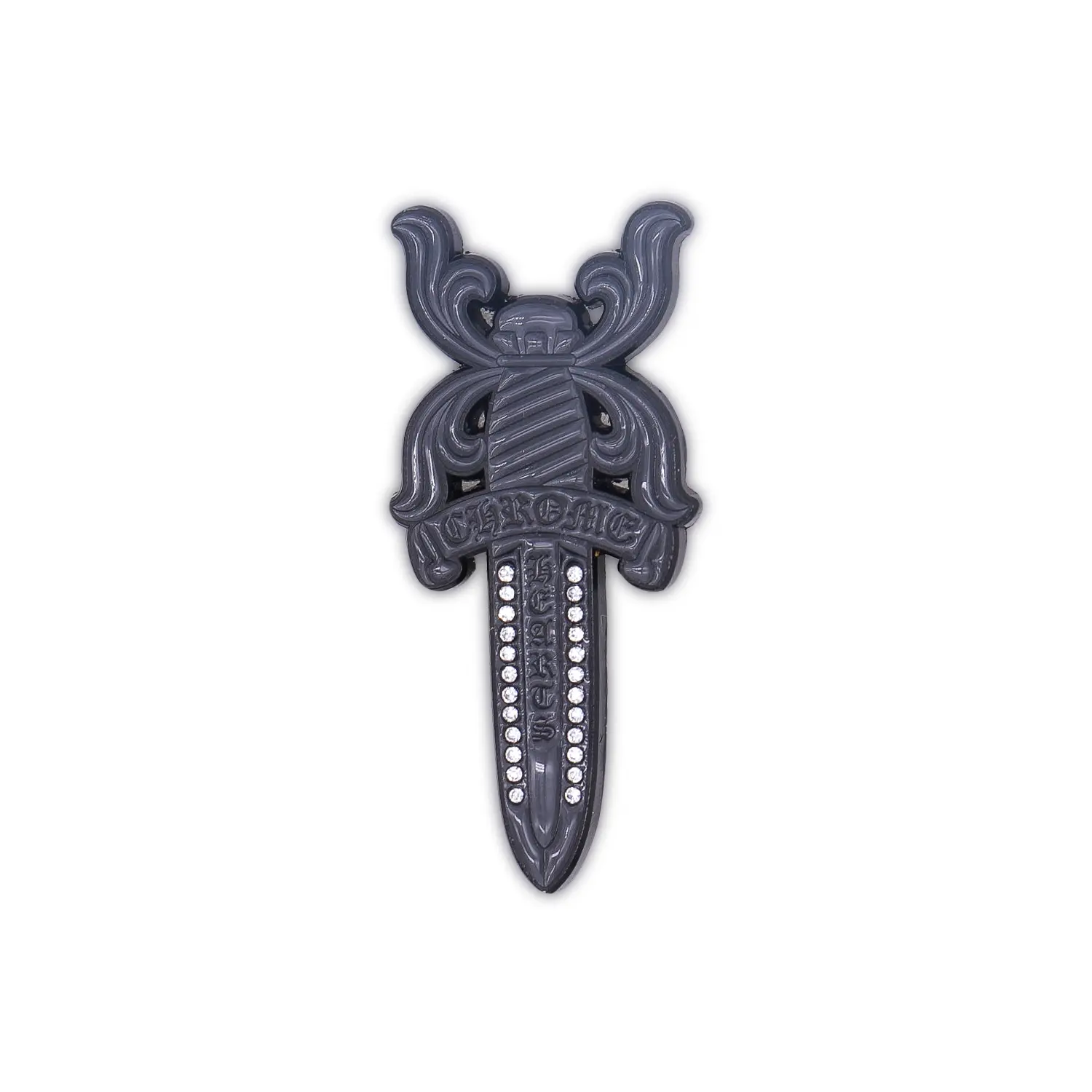 Enamel Lapel Pin With Rhinestone - Fashion Accessory