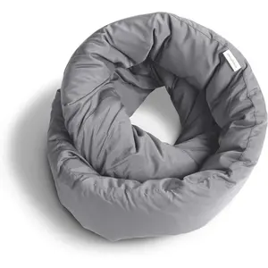 Infinity Pillow -Travel Neck Pillow - Versatile Soft 360 Support Scarf - Machine Washable - Home Travel Flight Road Trips (Grey)