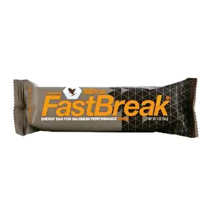 Forever Fast Break Peanut Butter and Chocolate Energy Bar - High Protein Content and Fiber for Healthy Digestion