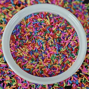 Fake Sprinkles 110g Non-edible Polymer Clay Sprinkles Faux Sprinkle Plastic Sprinkles for Craft Sprinkles Decoration for Resin Filler Slime Add ins Slime Mixed in Shaker Card (Mixed Color)