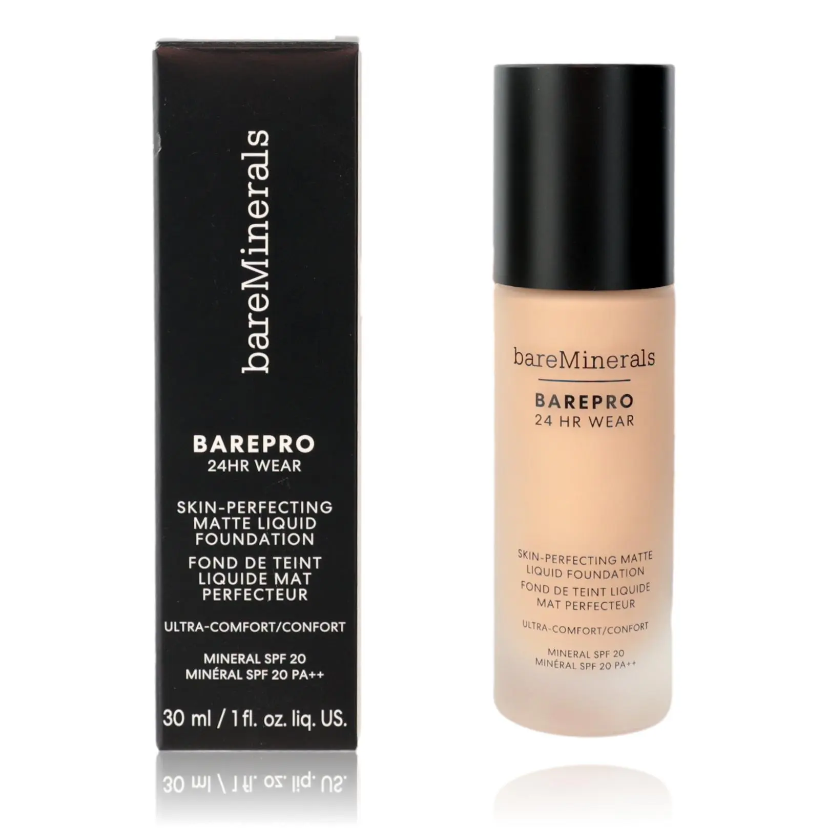 BareMinerals BarePro 24hr Wear Gentle Daily Matte Liquid Foundation - 1 oz, Fair 10 Neutral, Women's Fragrance Beauty Product, Scent