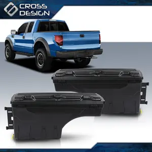 CROSSDESIGN Truck Bed Storage Tool Box Fit For 97-14 Ford F150 Left & Right Side Swing Case