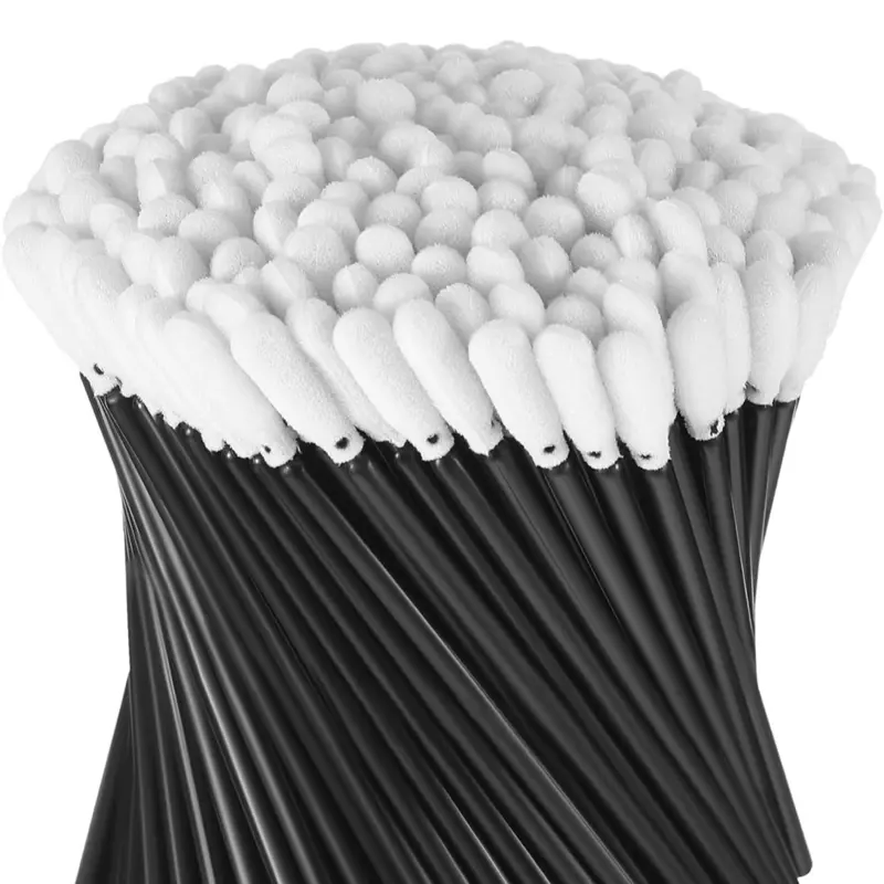 500 Pack Card Cleaning Swabs – Foam Tip Sticks for Sports Cards, Pokémon, Electronics & More Black