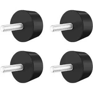 uxcell 1.5" x 0.79" Rubber Conical Vibration Isolators Mount Shock Absorber with M8 x 30mm Threaded Studs,4pcs