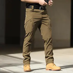 IX9 tactical work training commuting elastic waterproof pants with multiple pockets outdoor all season