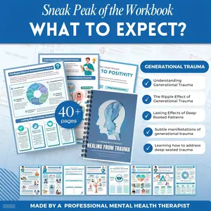 Trauma Healing Workbook, Subtle Manifestations Of Generational Trauma, Cbt Tools Therapist-Recommended, Ptsd Recovery & Relaxation Exercises, Professional Design, Mindfulness Journal, Adult Spiral Notebook Journal
