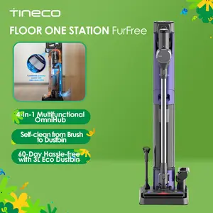 TINECO PURE ONE Station Pet Cordless Stick Vacuum Cleaner, Station with Self-Clean, ZeroTangle Brush for Pet Hair, Hard Floor, Carpet, Tile, Pet Grooming, Lightweight, Handheld Vacuum