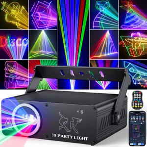 APP DJ Laser Lights Professional - 200+ 3D RGB Animation Laser Light Show, Hand Drawing, Custom Patterns, Sound Actived & DMX Sync for Party, Stage, Club