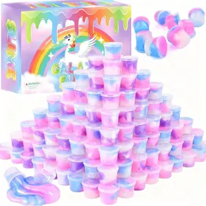 118 Pack Galaxy Slime Kit, Non Sticky & Wet Slime for Stress Anxiety Relief, Bulk Unicorn Slime Party Favors, Birthday Gifts, Classroom Rewards, Goodie Bag Stuffers for Kids