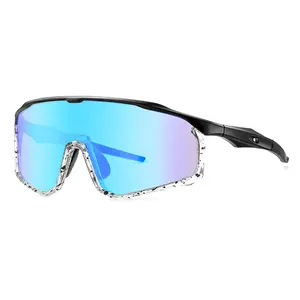 Outdoor sports integrated cycling glasses men's full frame colorful sunglasses women's bicycle windproof goggles ski climbing goggles