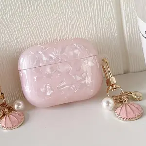 Shell Pattern Pendant Compatible with AirPods Pro/pro 2 Gen, Earphone Protective Case for AirPods 1/2, AirPods 3/4, Stylish Accessory for Your Audio Devices