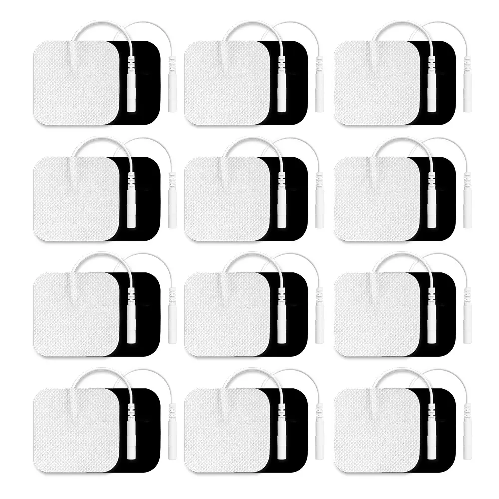 TENS/EMS Electrode Replacement Pads Reusable Hydrogel Pads with Secure Attachment for Digital Pulse Massagers, Physical Therapy, Muscle Stimulation, and Body Slimming Physiotherapy Patch Gel Accessories