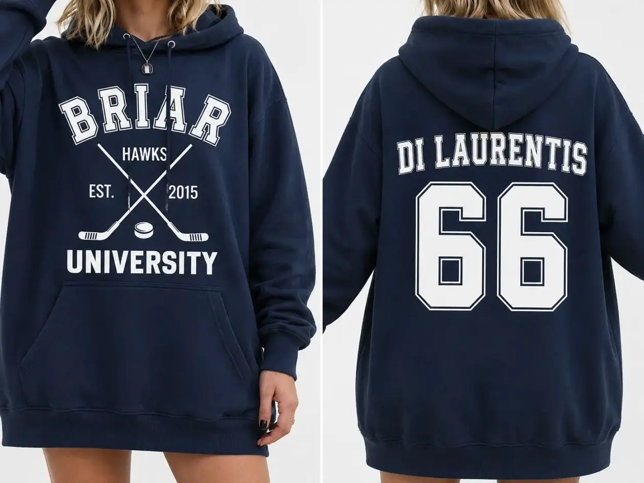 BRIAR U HOCKEY Hoodie - Off Campus Hockey Hoodie Unisex Heavy Cotton Hoodie - Booktok