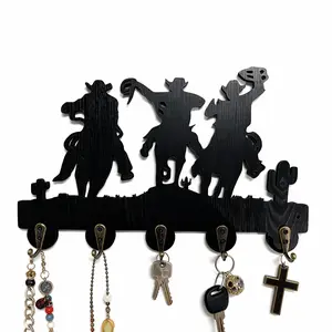Horse-Riding Themed Coat Rack/wall-Mounted Key Holder, Home Wall Decoration, Desert Horse Riding Theme, Front Door Entryway Decor, Great Gift